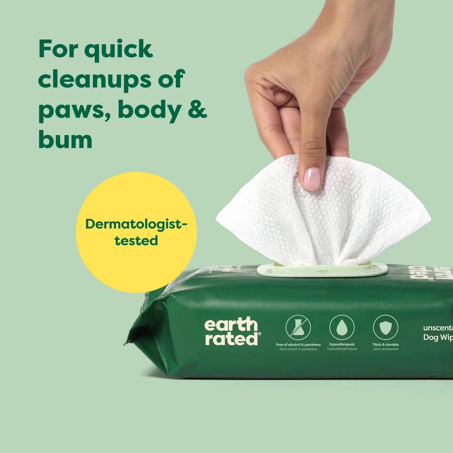 New Earth Rated Dog Grooming Wipes 60 Pack