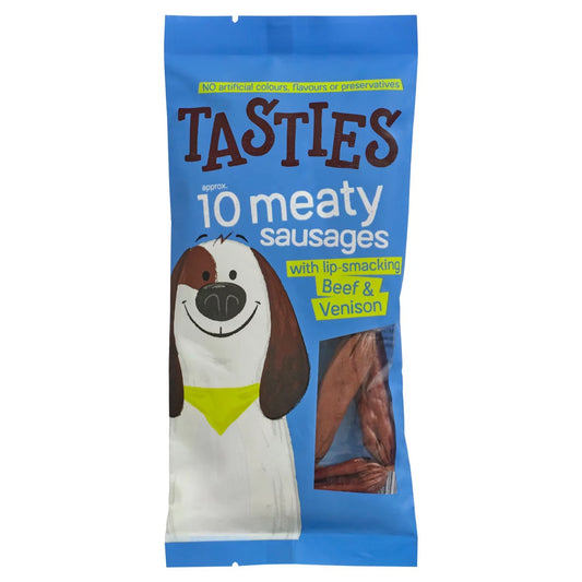 New Tasties 10 Meaty Sausages With Beef & Venison Dog treats