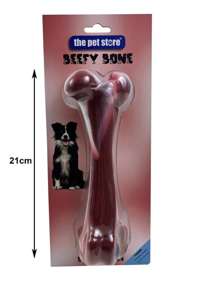 New The Pet Store Tough Beefy Bone Chew Toy